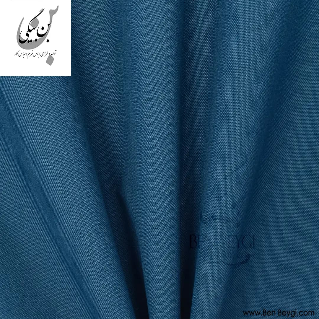 پیراهن آشپزی پارچه ترگال ده دکمه روهمگرد دار آستین بلند رنگ سرمه ای مغزی دوزی مشگی کد 41963 — تصویر ۵