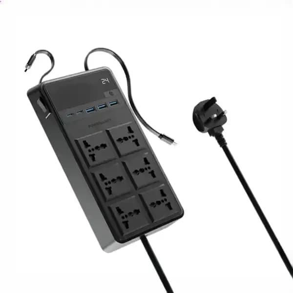 چندراهی برق 2500 وات به همراه کابل جمع شونده پاورولوژی 6AC PWCUQC030 — تصویر ۲