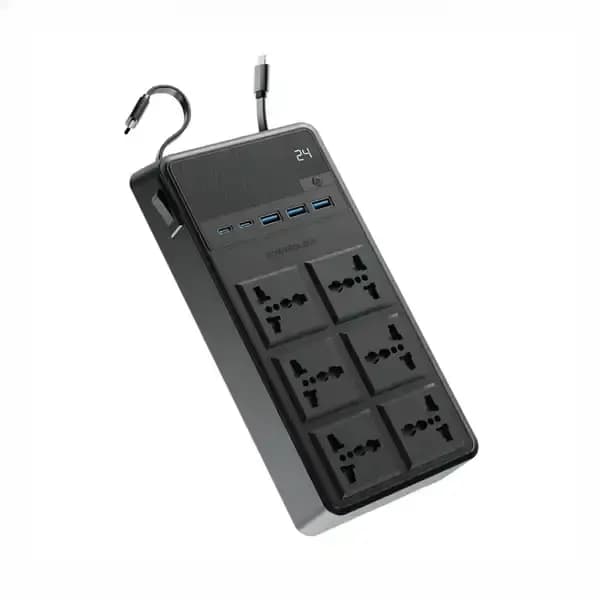 چندراهی برق 2500 وات به همراه کابل جمع شونده پاورولوژی 6AC PWCUQC030