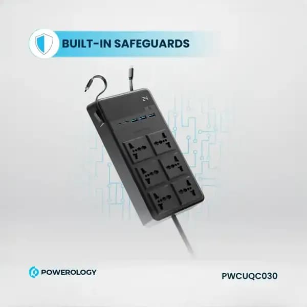 چندراهی برق 2500 وات به همراه کابل جمع شونده پاورولوژی 6AC PWCUQC030 — تصویر ۶