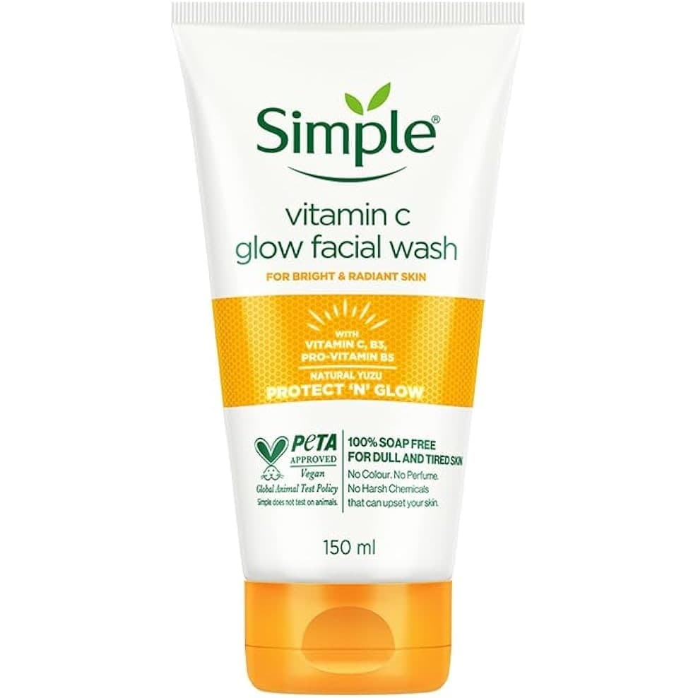 ژل شوینده و روشن کننده صورت ویتامین سی سیمپل Simple Vitamin C حجم 150 میلی لیتر