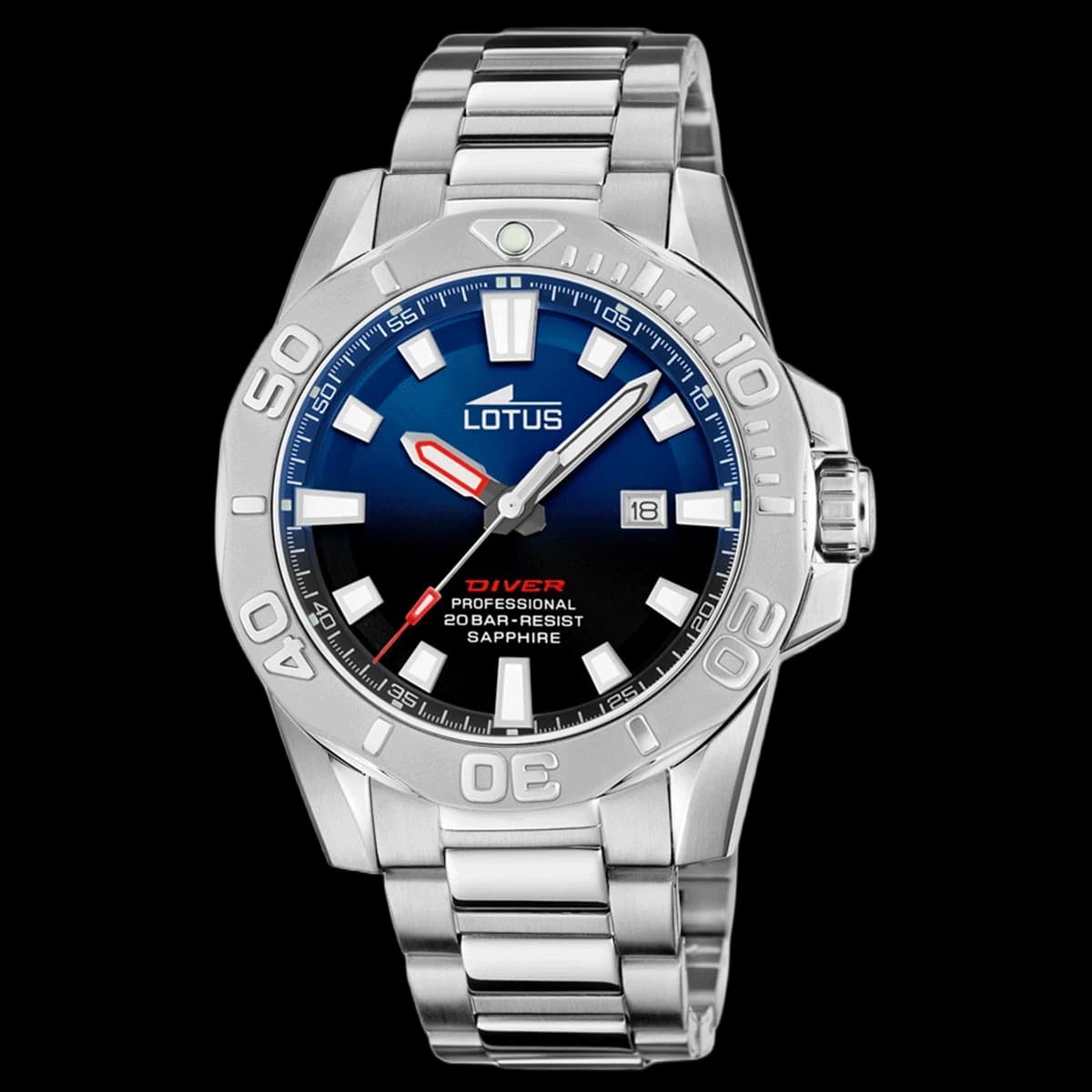 ساعت مچی مردانه لوتوس مدل L18926/4 | غواصی حرفهای با صفحه آبی گرادینت (Diver)