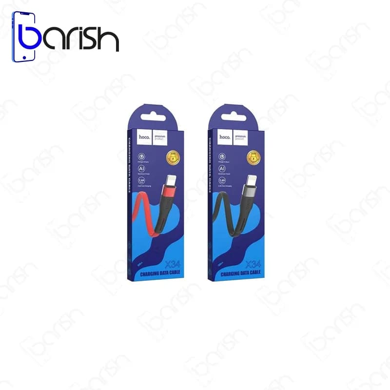کابل دیتا و شارژ USB به لایتنینگ هوکو مدل X34 — تصویر ۵