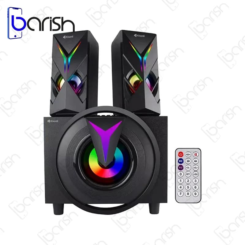 اسپیکر سه تکه رومیزی بلوتوثی کیسونلی مدل TM-1000U ( رم و فلش خور ) — تصویر ۳