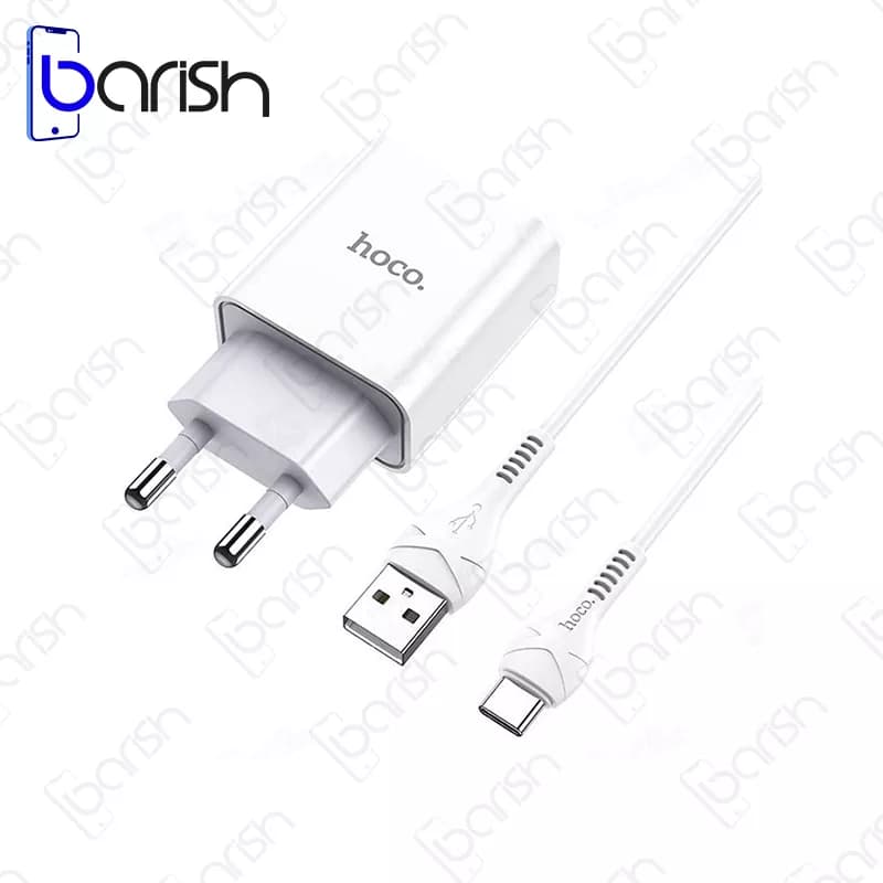 شارژر دیواری هوکو مدل C81A همراه با کابل Type-C — تصویر ۳