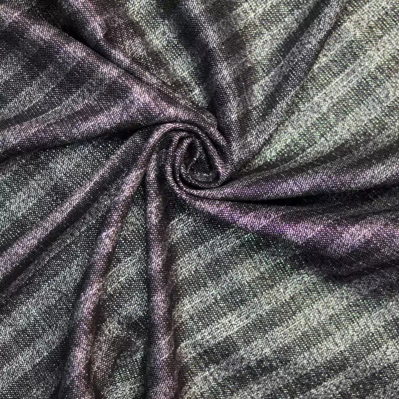 پارچه کتان طرحدار خاکستری تیره ترک — تصویر ۴