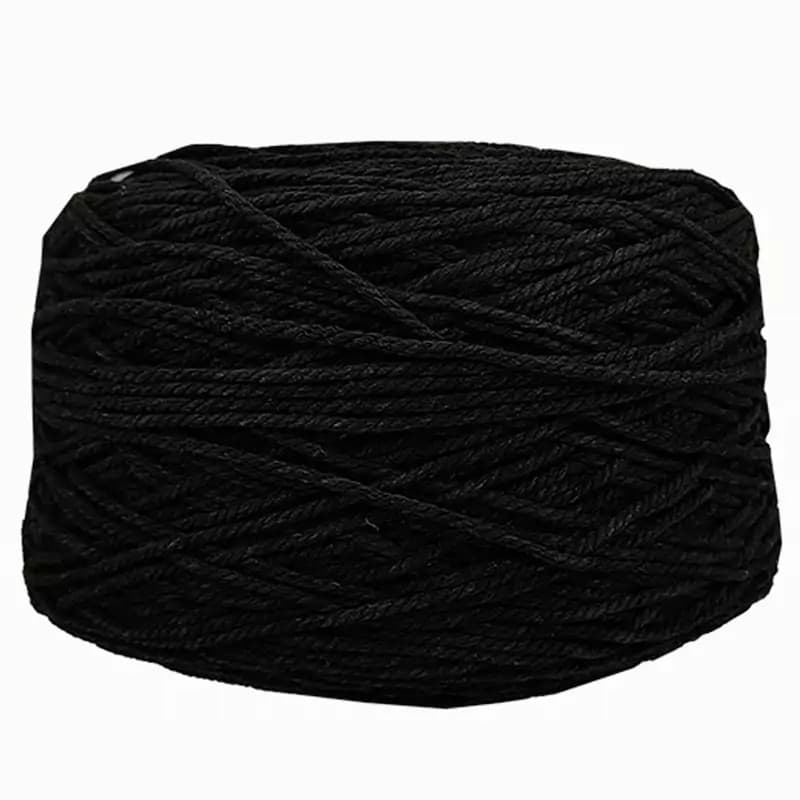 مکرومه قیطان 5 میل تابیده سفید و مشکی (1 کیلویی)
