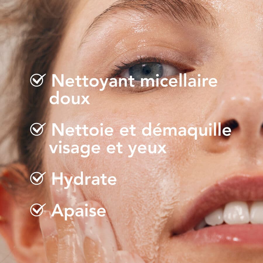 ژل موسانت شستشوی صورت و چشم کرالین بایودرما 500ml — تصویر ۳
