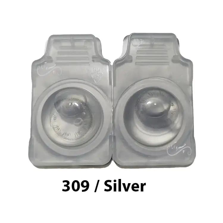 لنز چشم رنگی الگانس رنگ Silver کد 309 Elegance