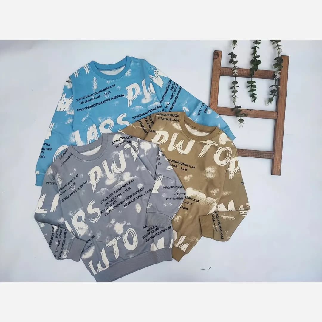 بلوز تک بچهگانه آستین بلند در سه رنگ جذاب مناسب بهار و پاییز سایز 45 تا 55