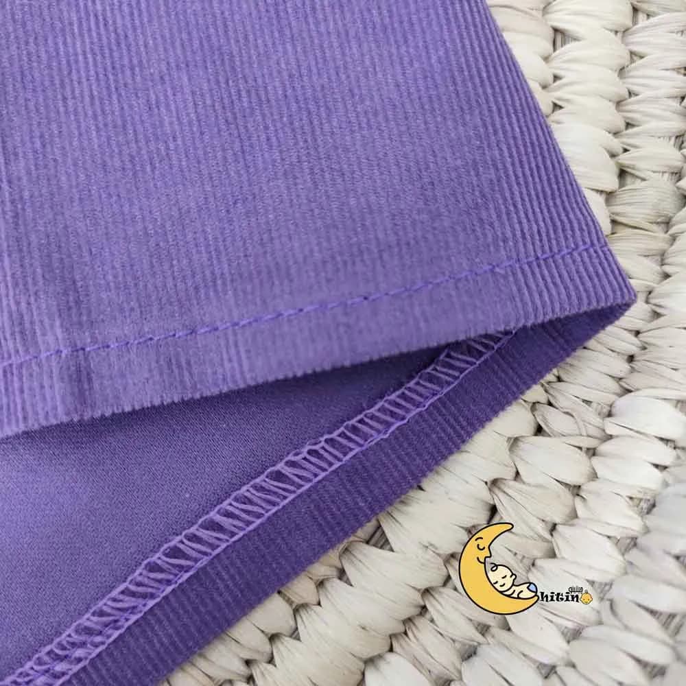سارافون دخترانه مخمل کبریتی گلدوزی مناسب 1 تا 4 سال — تصویر ۵