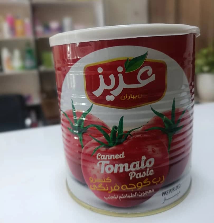 رب گوجه فرنگی 800 گرمی قوطی عزیز