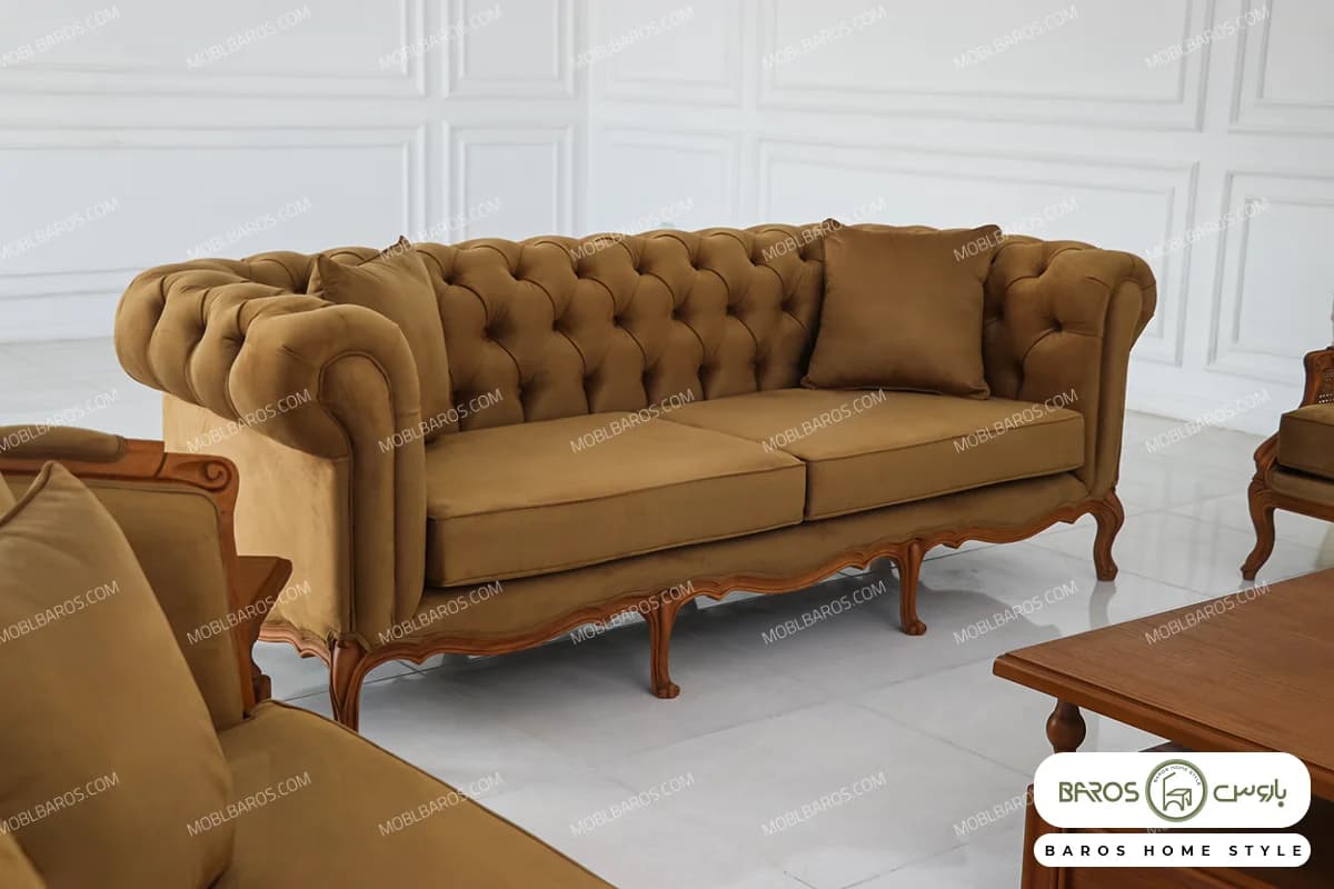مبل نئوکلاسیک راشل پلاس و راحتی چستر کد ۳ — تصویر ۶