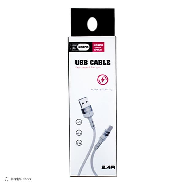 کابل تبدیل USB به Micro USB برند Grand طول 30cm — تصویر ۲