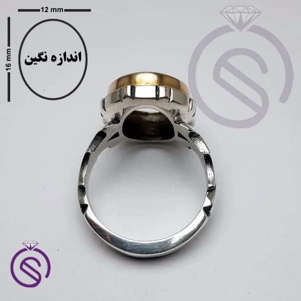 رکاب انگشتر نقره مردانه مدل سلمان کد 62262 — تصویر ۴