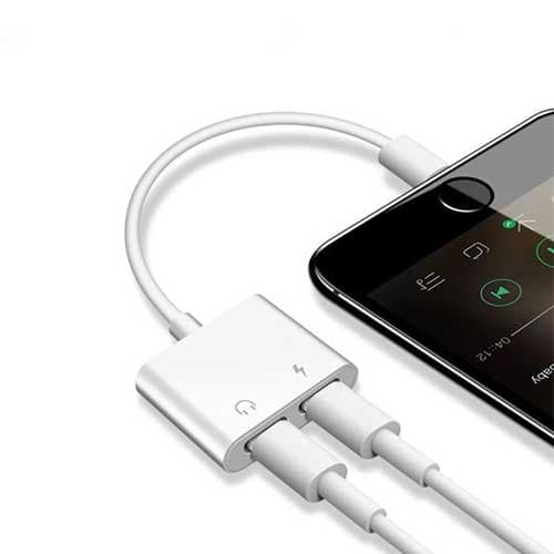 کابل تبدیل لایتنینگ به aux اپل رابط شارژر و هندزفری ایفون X-HANZ HD-A802 Adapter Apple Iphone 7/8/XS Max/ 11 Pro Max/12 Pro — تصویر ۲
