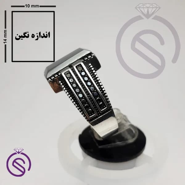 انگشتر نقره حدید مردانه مدل هرمس — تصویر ۶