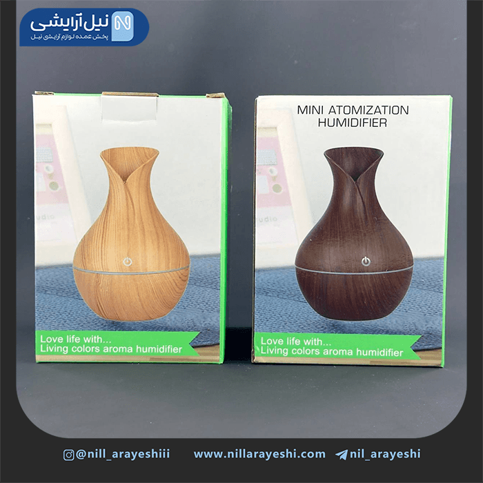 دستگاه بخور سرد رومیزی کوزه ای طرح چوب — تصویر ۳