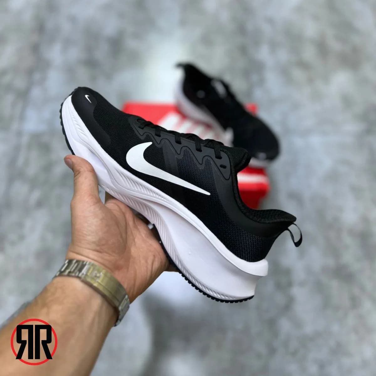کفش کتونی زنانه نایک زوم ایکس ZoomX مشکی کفی سفید — تصویر ۲