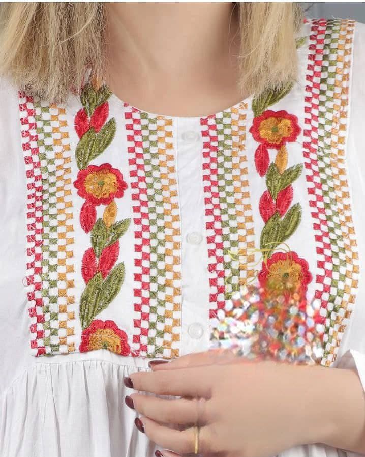 پیراهن ساحلی زنانه یقه گلدوزی (وارداتی)/6135 — تصویر ۳