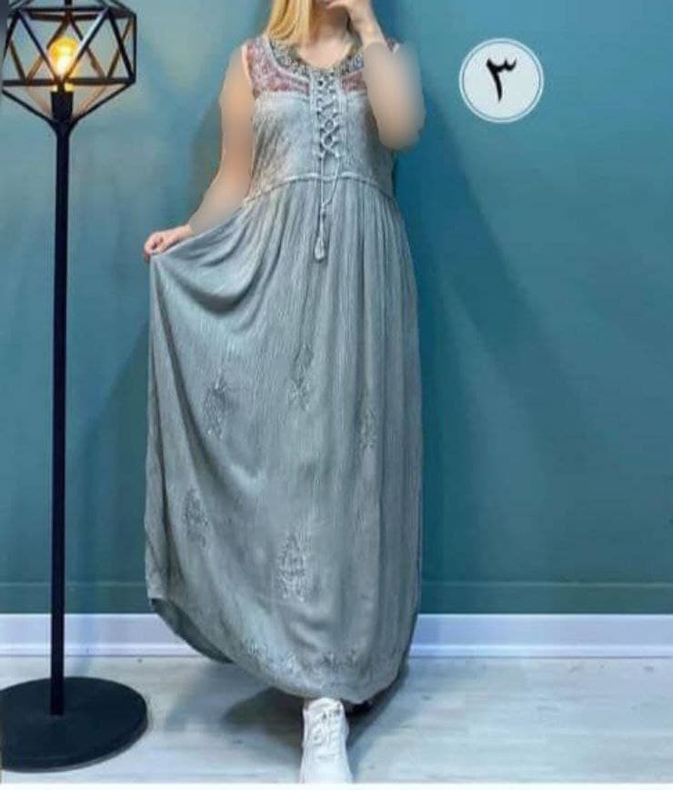ساحلی گلدوزی وارداتی اورجینال طرح ملیکا/کد6105 — تصویر ۴