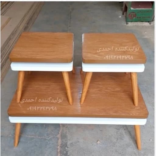 جلومبلی عسلی کلاسیک دوطبقه مبلمان فرنا مدل 1133222