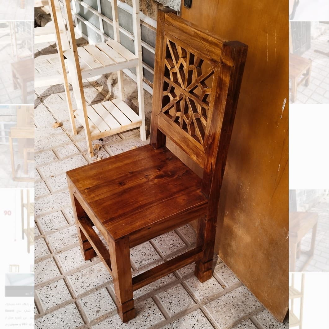 صندلی چوبی سنتی،رنگ به سفارش مشتری مبلمان فرنا مدل 1126689 — تصویر ۲