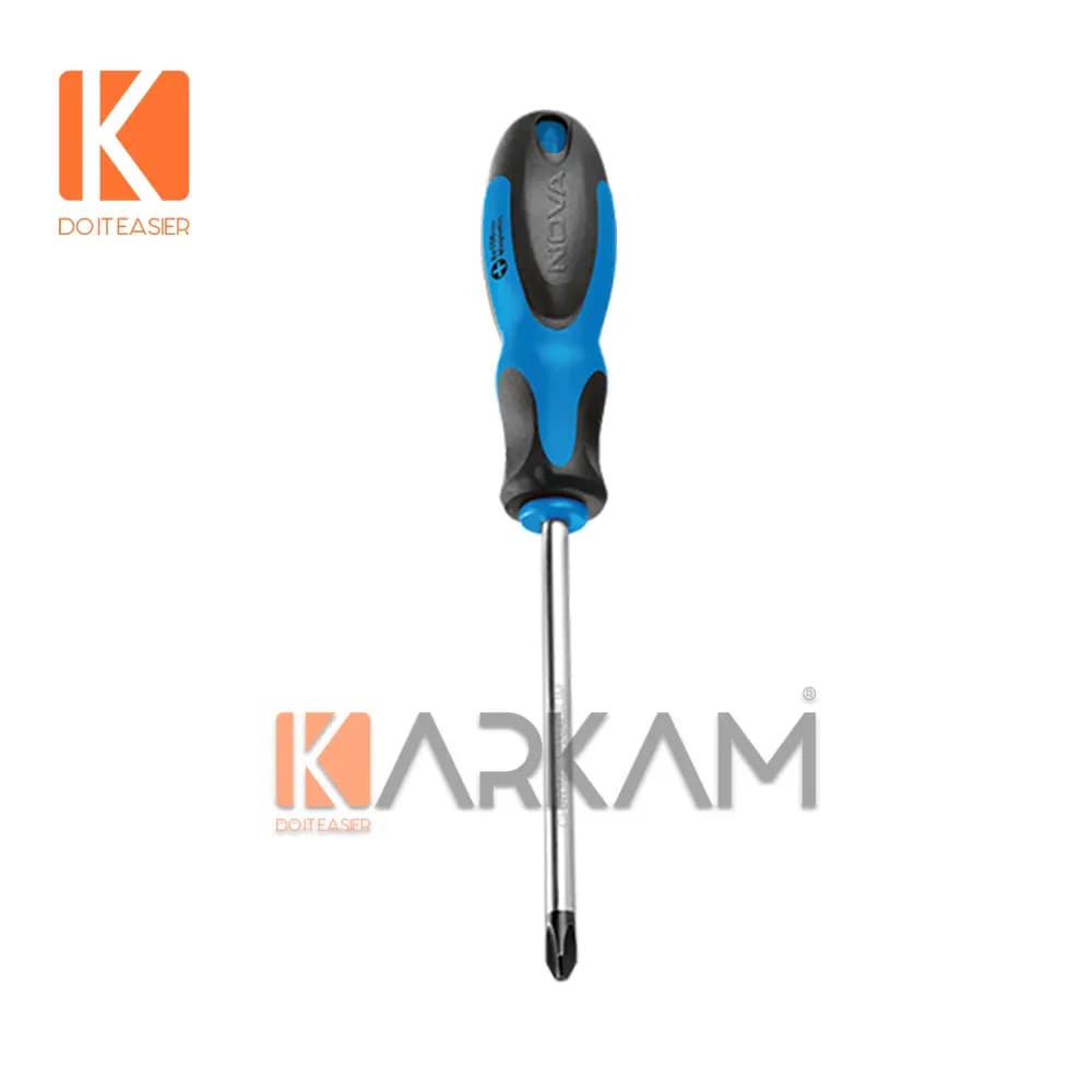 پیچگوشتی 125در6 چهارسو دسته پلاستیکی 1628 نوا
