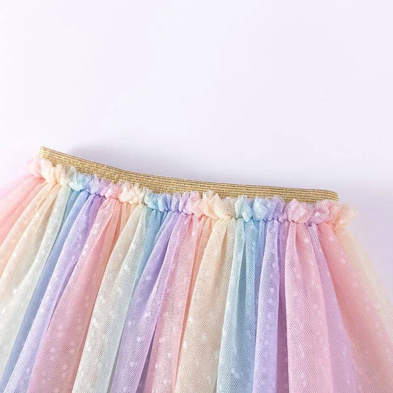 تاپ دامن دخترانه Little Maven طرح پری دریایی با دامن رنگین کمان (مناسب 2 تا 8 سال) — تصویر ۶