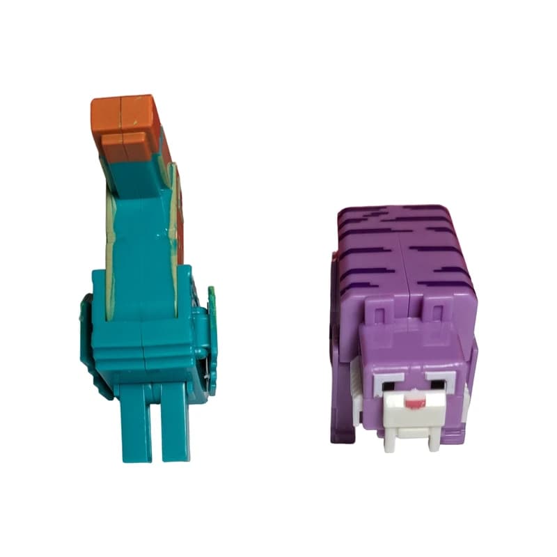 اکشن فیگور مدل ماینکرفت طرح گربه و توکا کد M645 — تصویر ۳
