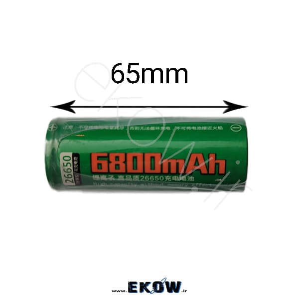 باتری لیتیوم یون 26650 6800ma ( باتری لیتیوم یون SMALL SUN 6800mAh 3.7v 26650) — تصویر ۲