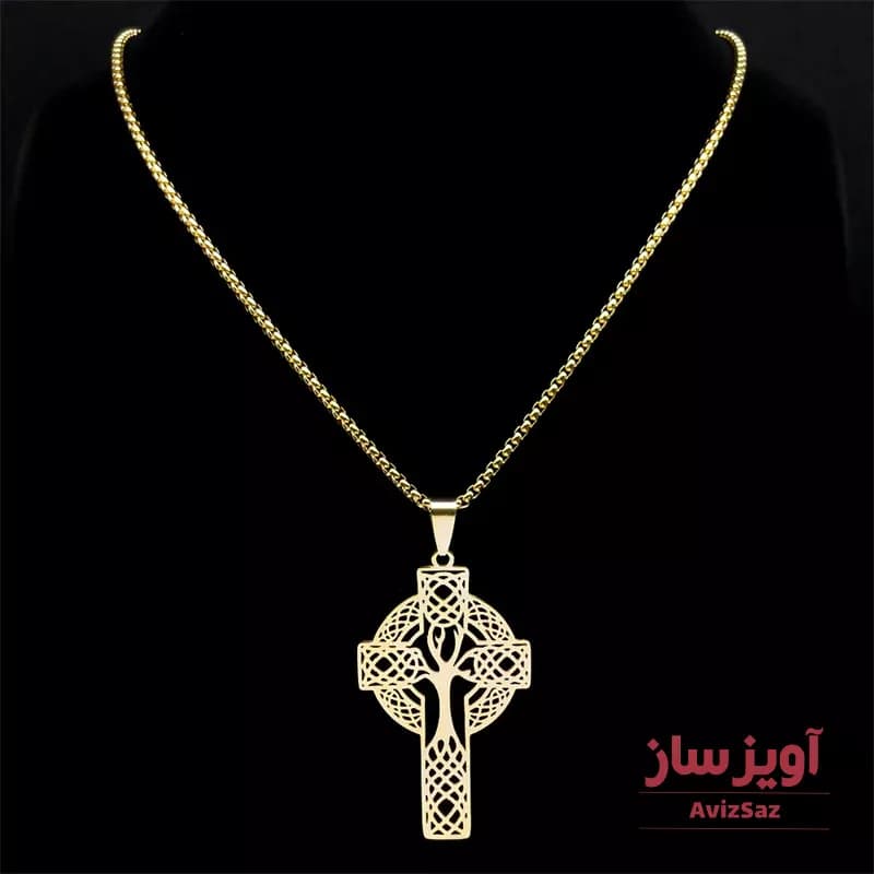 گردنبند صلیب طرح درخت کد 101376