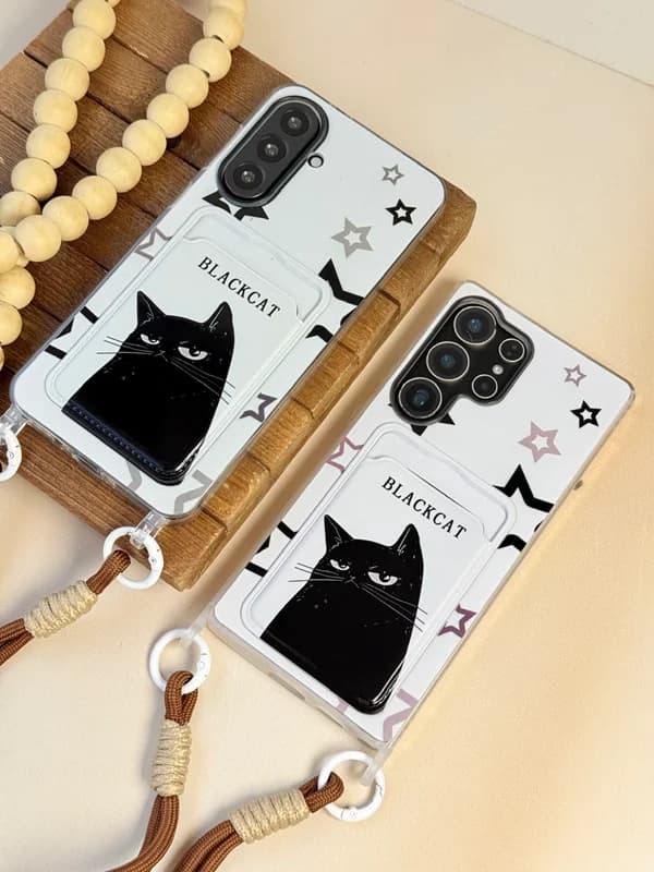 قاب Black Cat طرح گربه کارتخوان گوشی آیفون 17 — تصویر ۵