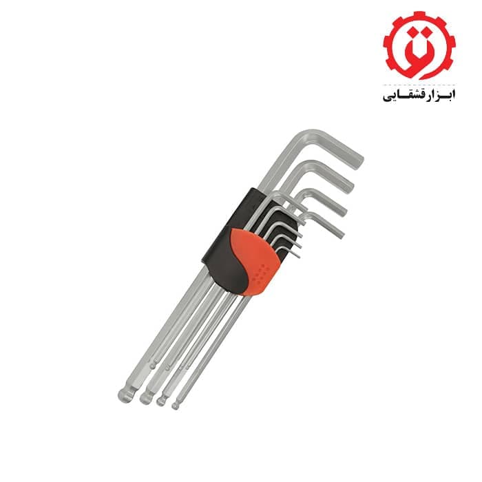 سری آچار آلن سرگرد فوق بلند 9 عددی از 10 – 1/5 میلیمتر داناپلاس مدل DXLB57209