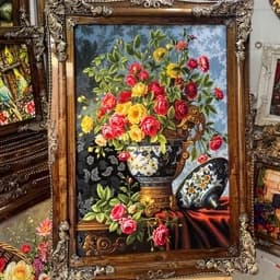 تابلو فرش گل ایستاده — تصویر ۲
