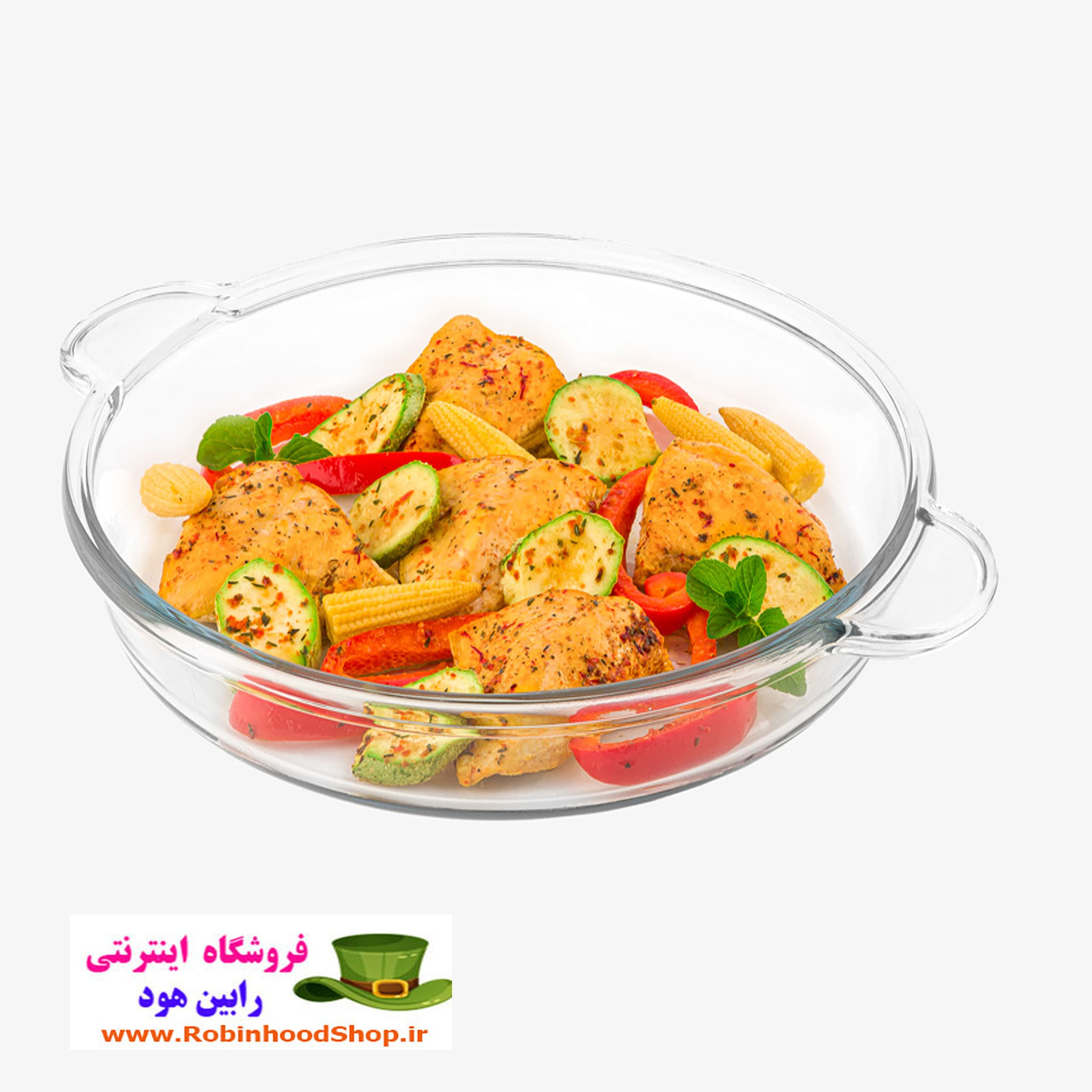 ظرف تابه گرد شیشهای 3.4 لیتر — تصویر ۳