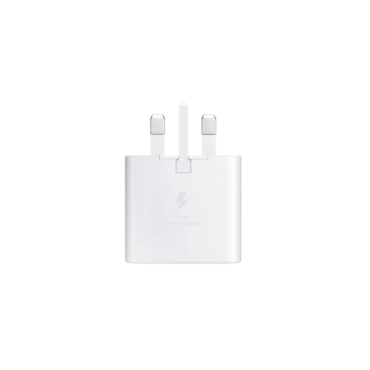 شارژر سه پین SAMSUNG 25W اصلی S24 FE T2510 ( فست و PD) سفید DST (شش ماهه شرکتی) — تصویر ۲