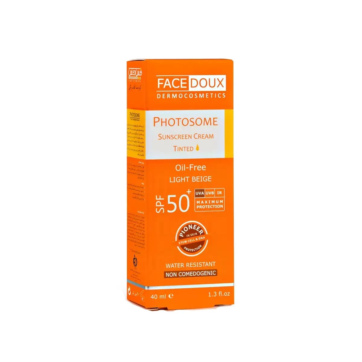 کرم ضد آفتاب بژ روشن فیس دوکس برای پوست چرب SPF 50+