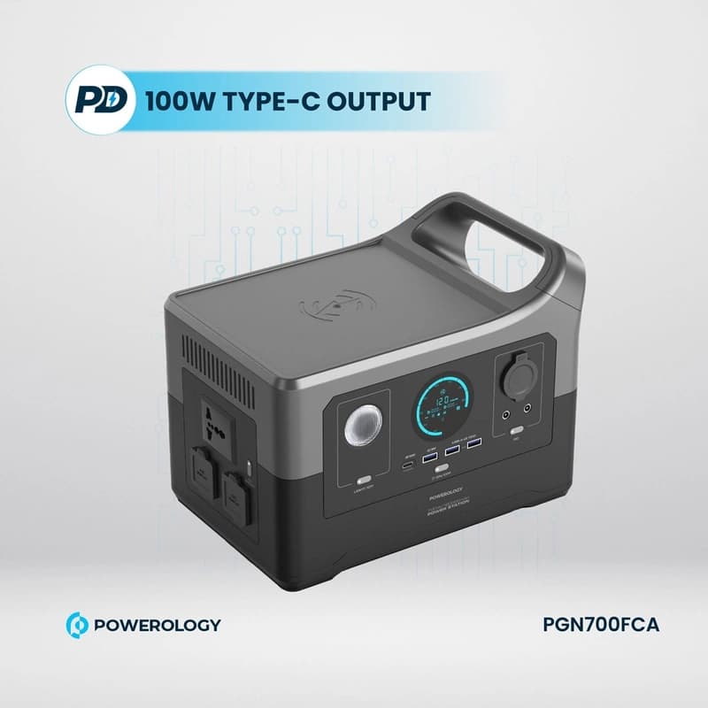 پاور استیشن 700 واتی پاورولوژی Powerology Portable Power Generator 700W PGN700FCA — تصویر ۵