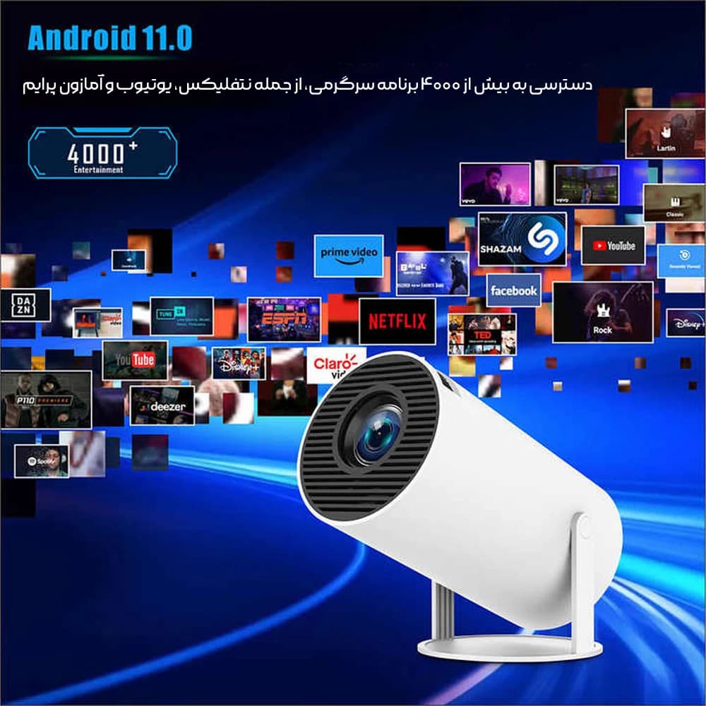 ویدئو پروژکتور مدل HY300 Pro | کیفیت تصویر HD با فناوری 3D Ready — تصویر ۵
