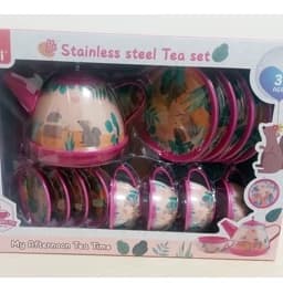 اسباب بازی دخترانه ست چای خوری فلزی 14 تکه مدل aozi toysجدید — تصویر ۴