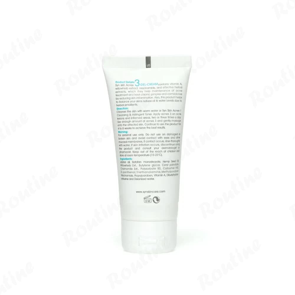 کرم ضد جوش مدل ساین اسکین acnes3 مناسب پوستهای حساس و آکنهدار حجم 50 میلی لیتر — تصویر ۲