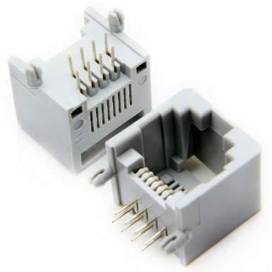 کانکتور شبکه مادگی rj45 پلاستیکی رو بردی
