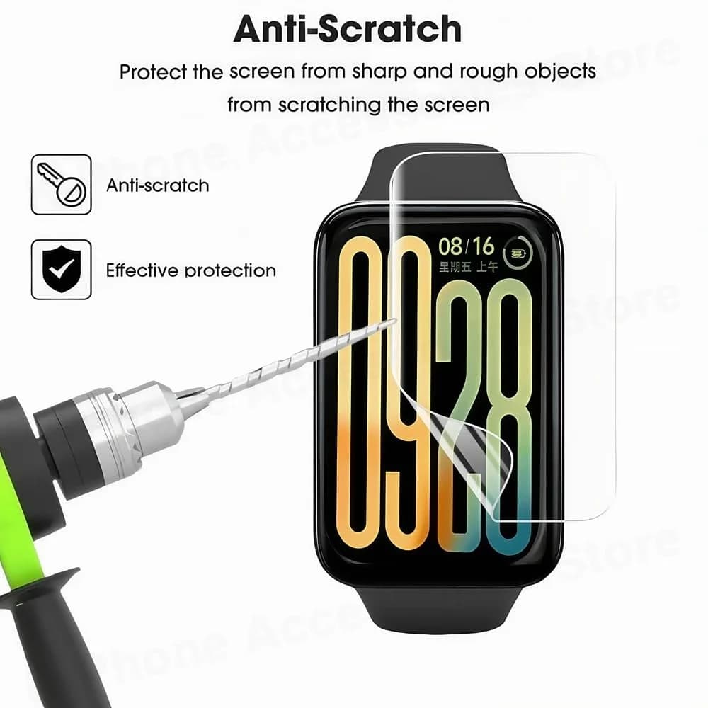 محافظ صفحه مچ بند شیائومی Mi Band 10 pro هیدروژل — تصویر ۳