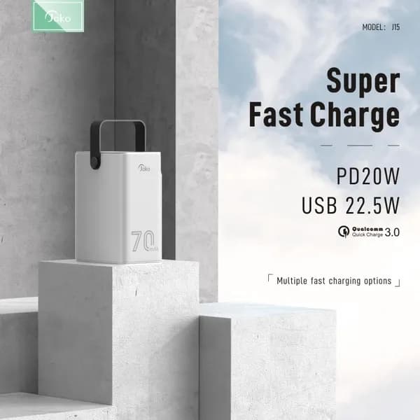 پاور بانک کانفلون مدل JOKO J15 ظرفیت 70000 میلی آمپر ساعت — تصویر ۵