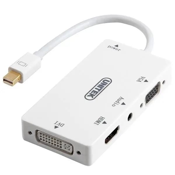 تبدیل MiniDisplay به HDMI,DVI,VGA یونیتک مدل Y-6354WH کد 9676 — تصویر ۳