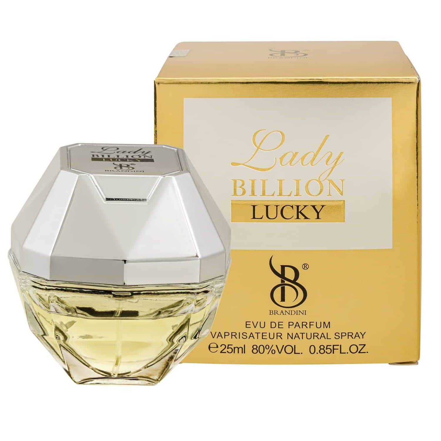 عطر جیبی زنانه برندینی مدل Lady billion lucky حجم 25 میلی لیتر