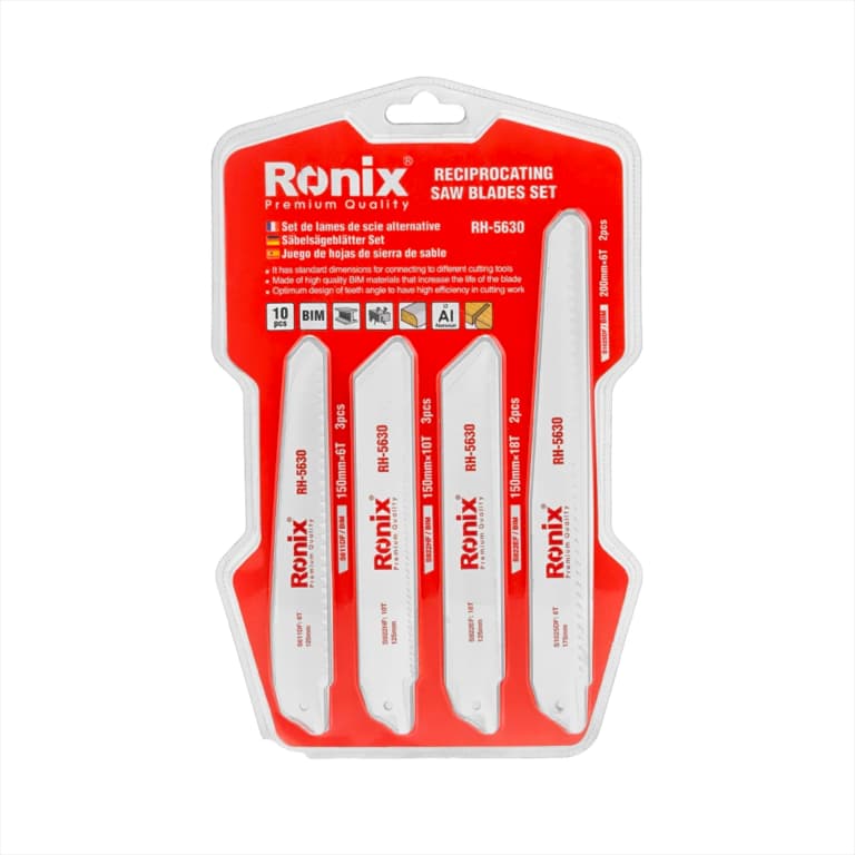 ست تیغ اره افقی بر رونیکس RH-5630 ترکیبی ۱۰ عددی بایمتال — تصویر ۸