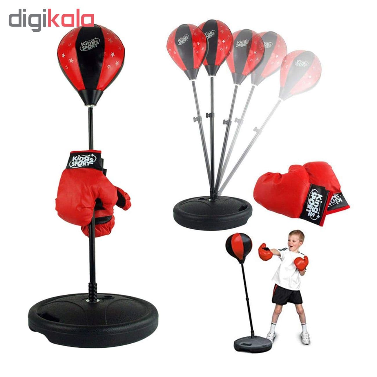کیسه بوکس کینگز اسپورت کد 1-143881 به همراه دستکش بوکس — تصویر ۴