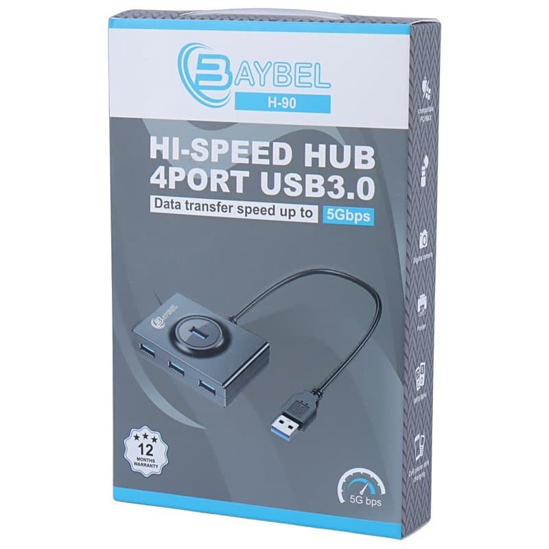هاب 4 پورت USB 3.0 بایبل H-90 — تصویر ۱۰